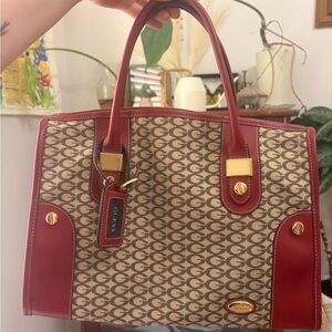 Vintage Guess Red and Tan Bag